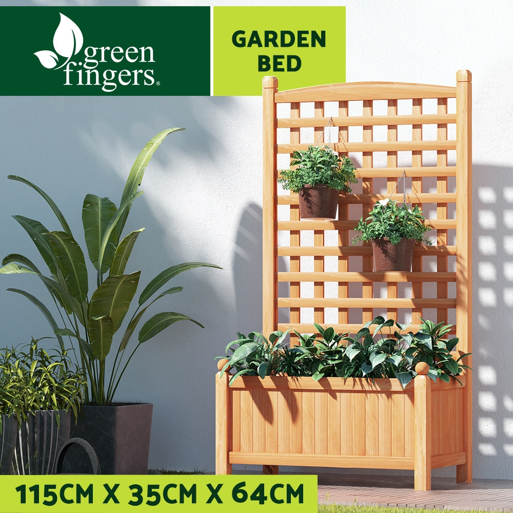 Greenfingers Garden Bed Raised Wooden Planter Box Vegetables 64x35x115cm