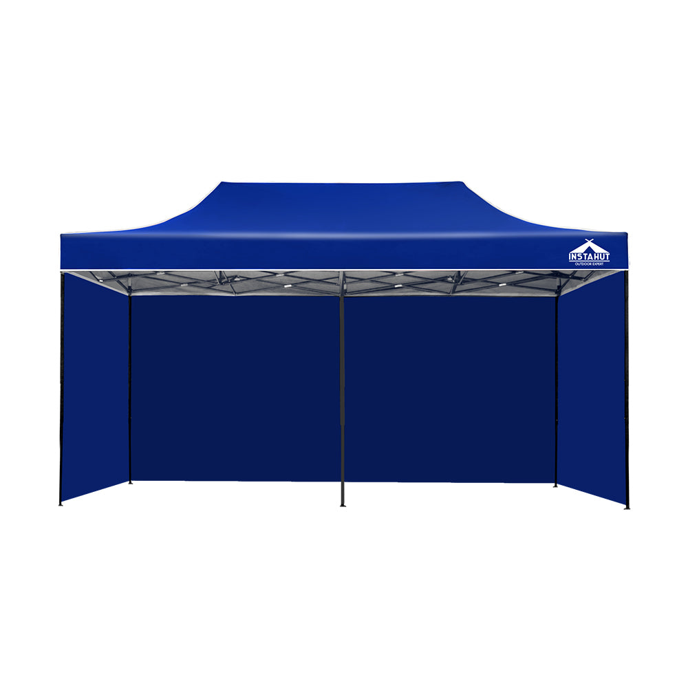 Instahut Gazebo Pop Up Marquee 3x6m Folding Wedding Tent Gazebos Shade Blue