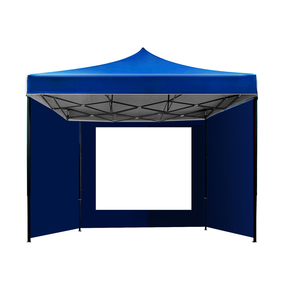 Instahut Gazebo Pop Up Marquee 3x3 Folding Wedding Tent Gazebos Shade Blue