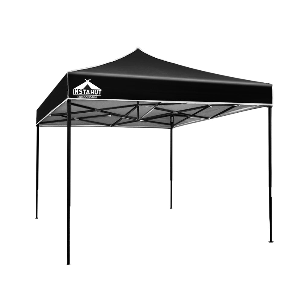 Instahut Gazebo Pop Up Marquee 3x3 Outdoor Wedding Base Pod Kit Black