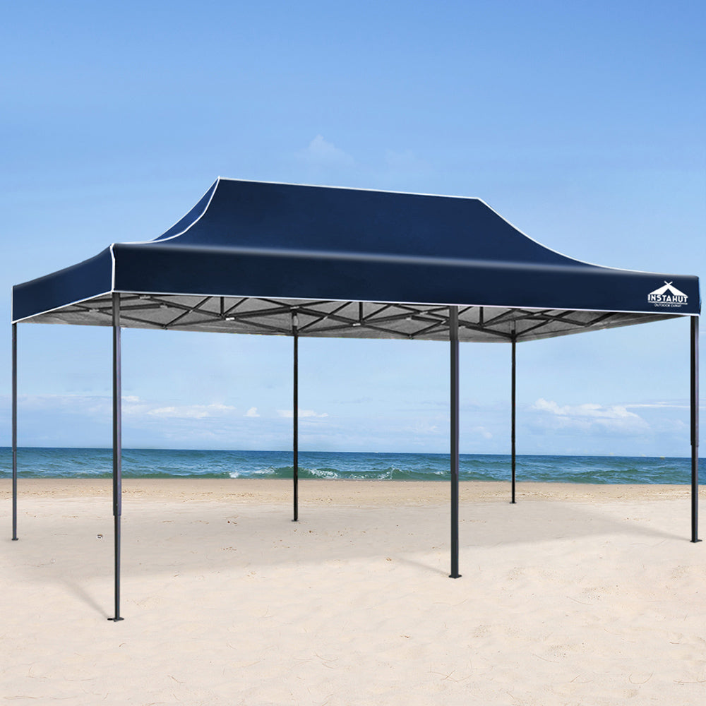 Instahut Gazebo Pop Up Marquee 3x6m Outdoor Tent Folding Wedding Gazebos Navy