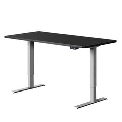 Artiss Standing Desk Adjustable Height Desk Electric Motorised Grey Frame Black Desk Top 120cm