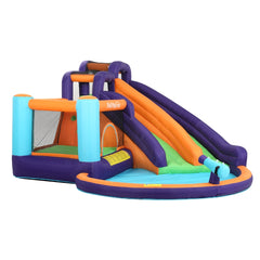 AirMyFun Inflatable Water Slide Kids Jumping Castle Splash Outdoor Double Slide