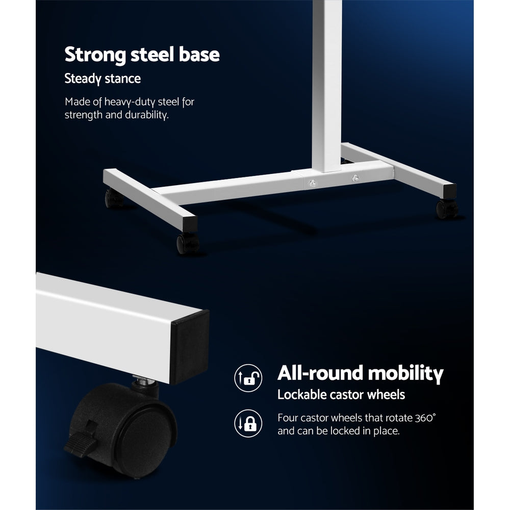 Artiss Laptop Table Desk Adjustable Stand - White