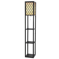 Artiss Floor Lamp Storage Shelf LED Lamps Vintage Standing Reading Light Bedroom