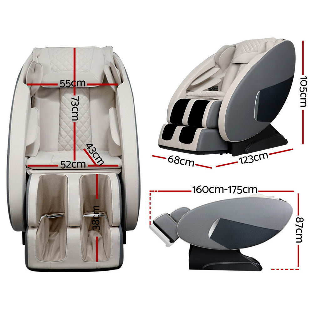 Livemor Electric Massage Chair Zero Gravity Recliner Body Back Shiatsu Massager