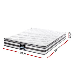 Giselle Bedding Normay Bonnell Spring Mattress 21cm Thick King.