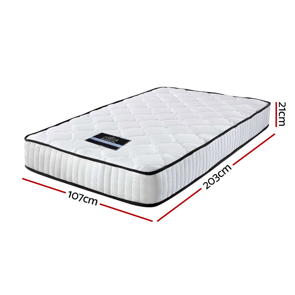 Giselle Bedding Peyton Pocket Spring Mattress 21cm Thick King Single.