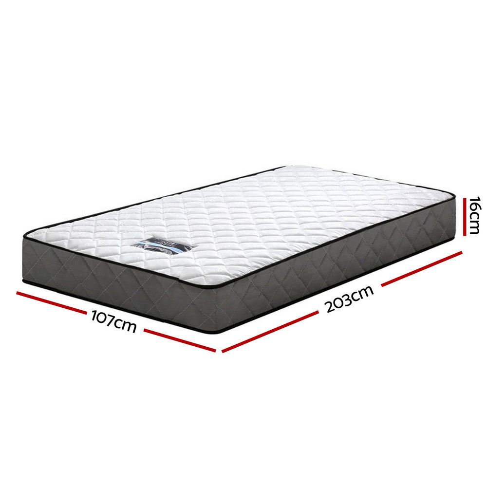 Giselle Bedding Alzbeta Bonnell Spring Mattress 16cm Thick King Single.