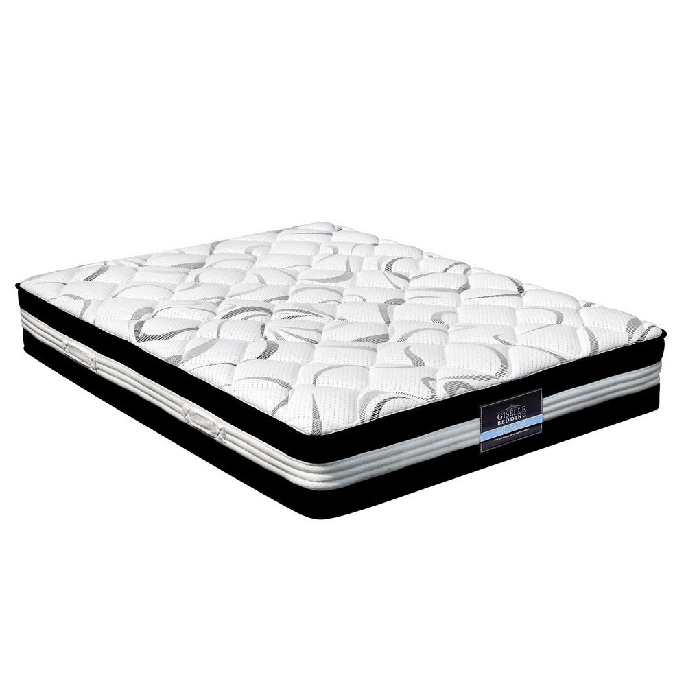 Giselle Bedding Mykonos Euro Top Pocket Spring Mattress 30cm Thick Double.