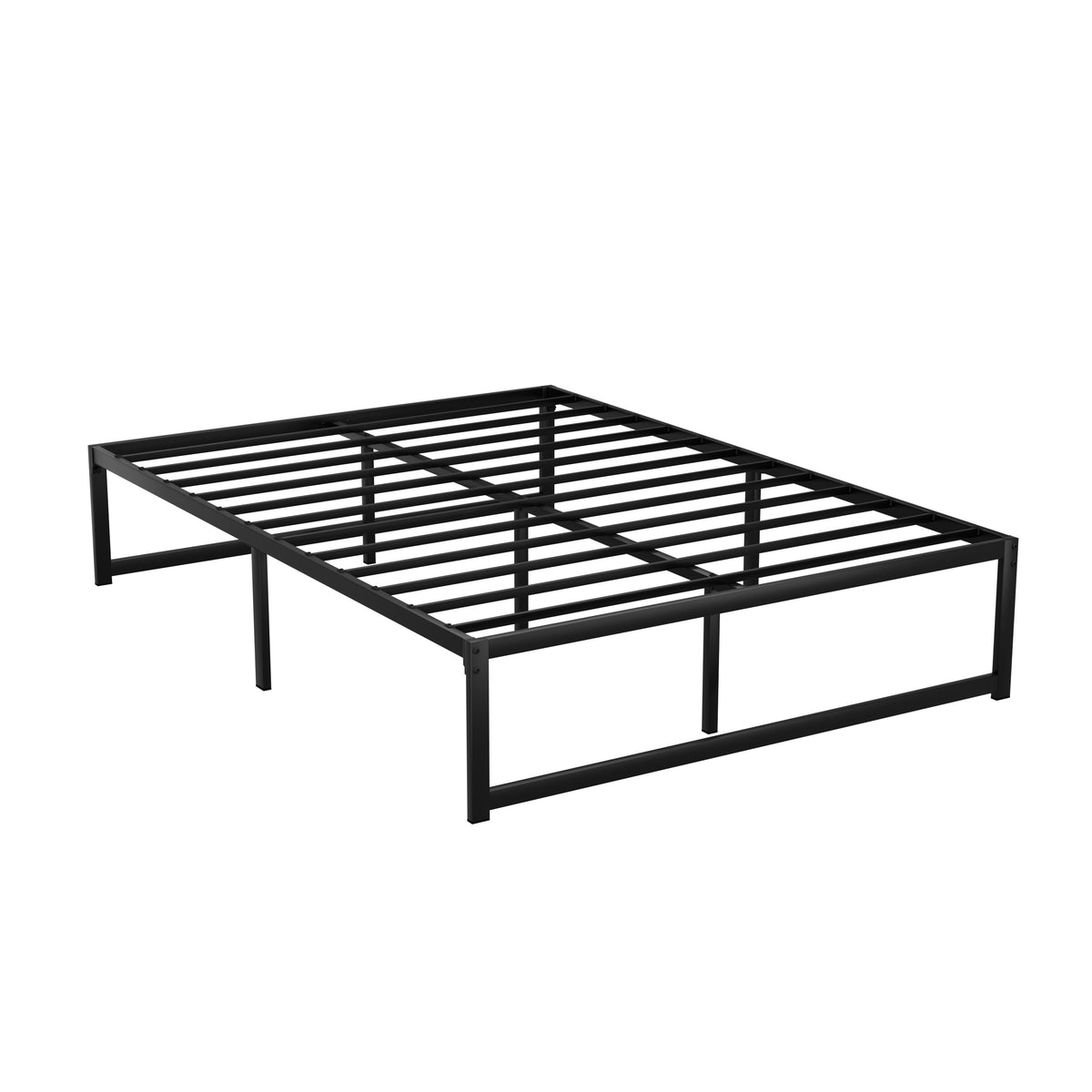 Artiss Bed Frame Metal Platform Double Size Bed Base Mattress Black TINO