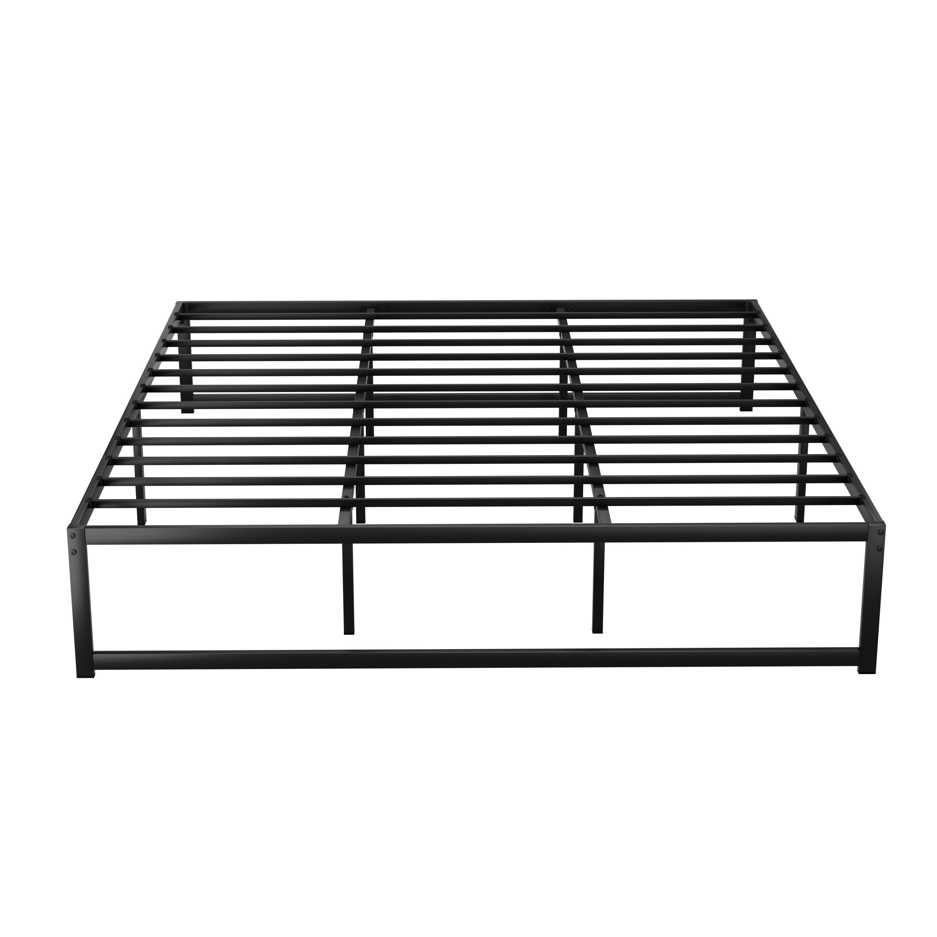 Artiss Bed Frame Metal Platform King Size Bed Base Mattress Black TINO