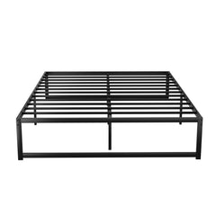 Artiss Bed Frame Metal Platform Queen Size Bed Base Mattress Black TINO