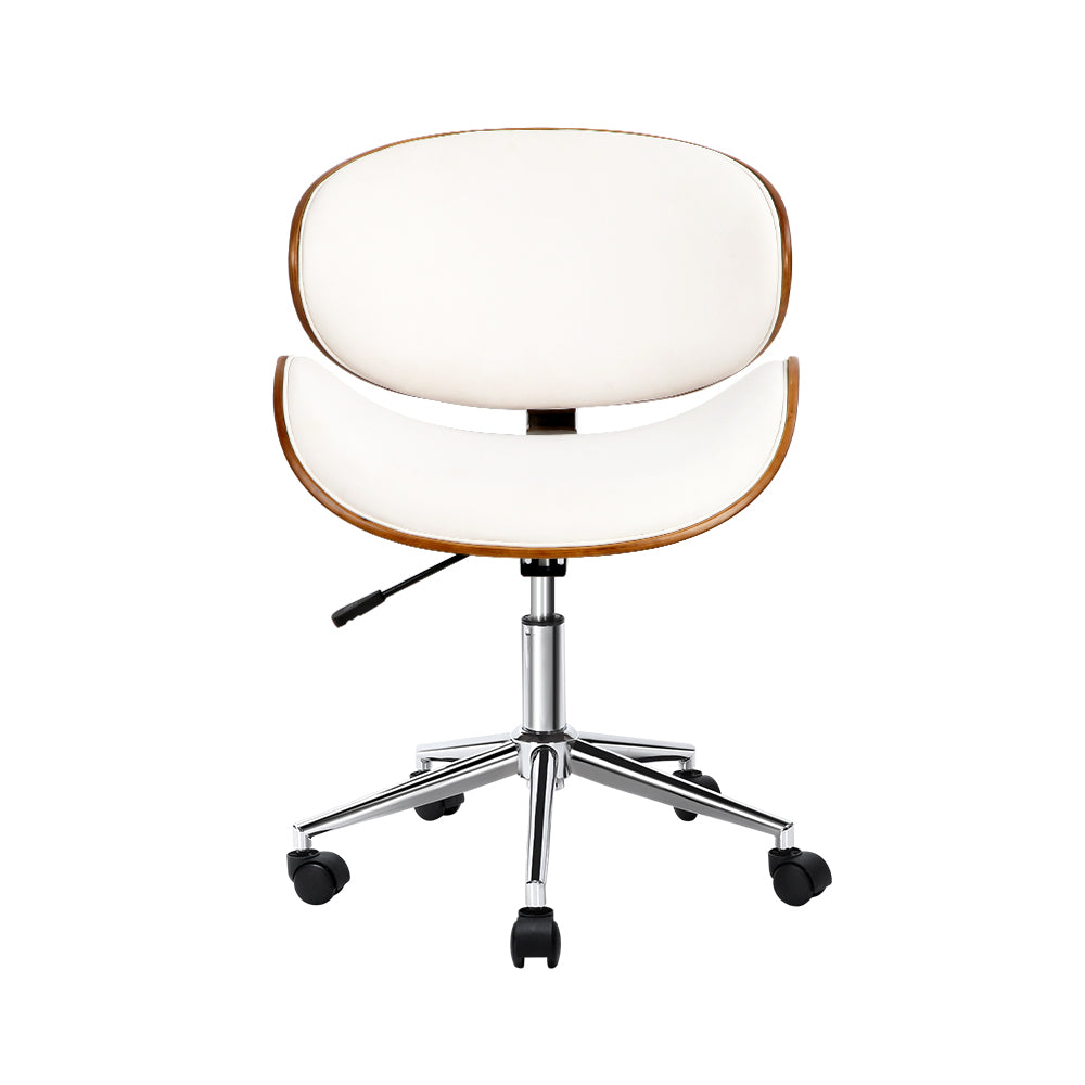 Artiss Leather Office Chair White