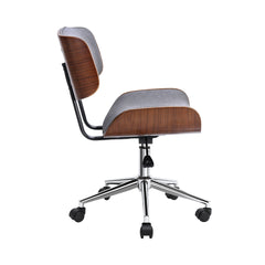 Artiss Wooden Fabric Office Chair Grey