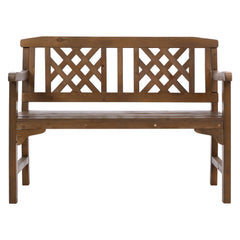 Gardeon Wooden Garden Bench 2 Seat Patio Furniture Timber Outdoor Lounge Chair Natural