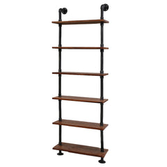 Artiss Rustic Wall Shelves Display Bookshelf Industrial DIY Pipe Shelf Brackets