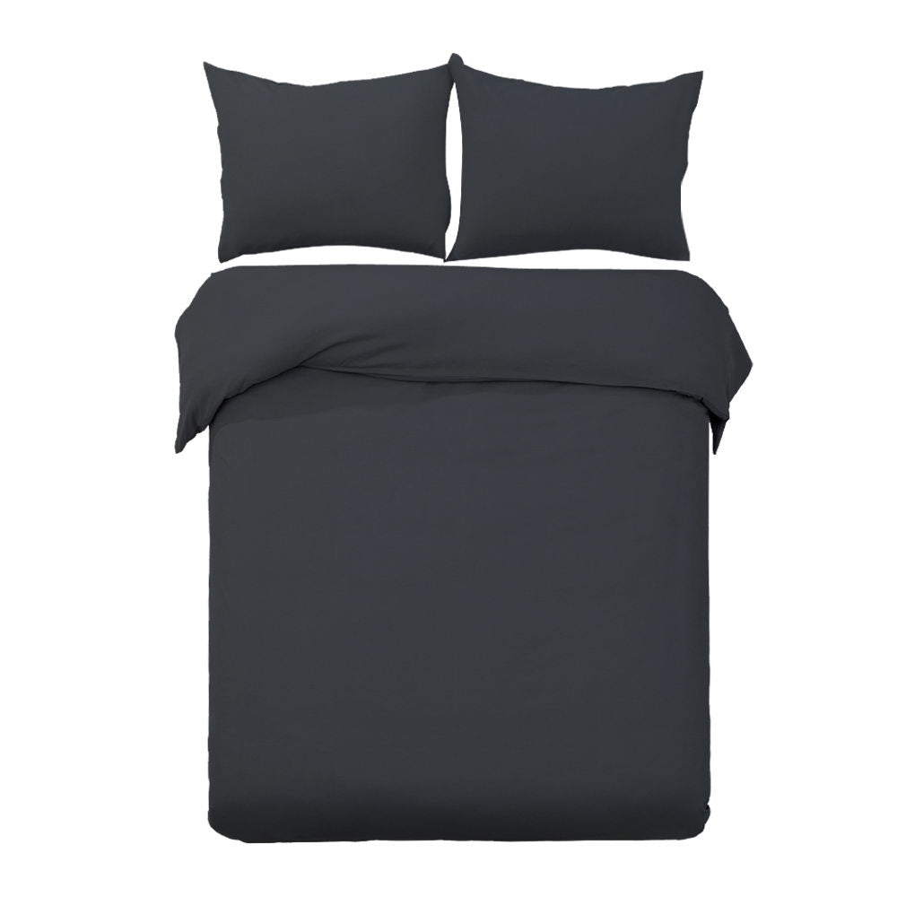 Giselle Bedding Luxury Classic Bed Duvet Doona Quilt Cover Set Hotel King Black