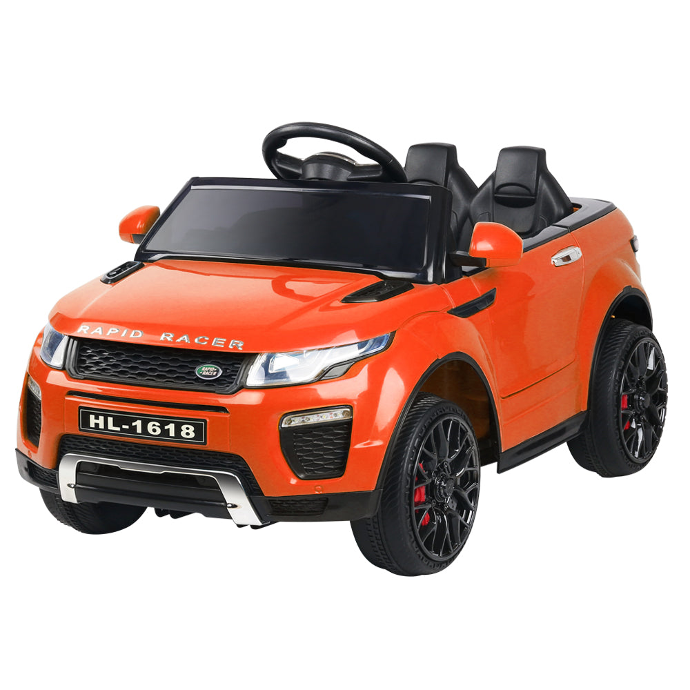 Rigo Ride On Car Toy Kids Electric Cars 12V Battery SUV Orange