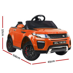 Rigo Ride On Car Toy Kids Electric Cars 12V Battery SUV Orange