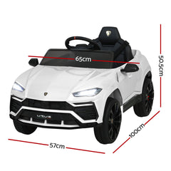 12V Electric Kids Ride On Toy Car Licensed Lamborghini URUS Remote Control White