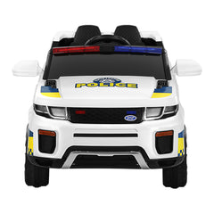 Rigo Kids Ride On Car Electric Patrol Police Toy Cars Remote Control 12V White