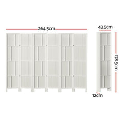 Artiss Ashton Room Divider Screen Privacy Wood Dividers Stand 6 Panel White