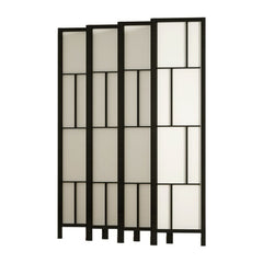 Artiss Ashton Room Divider Screen Privacy Wood Dividers Stand 8 Panel Black