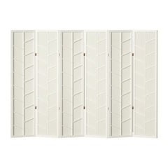 Artiss Room Divider Screen Privacy Wood Dividers Stand 6 Panel Archer White