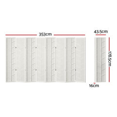 Artiss Room Divider Screen Privacy Wood Dividers Stand 8 Panel Archer White