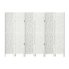 Artiss Clover Room Divider Screen Privacy Wood Dividers Stand 6 Panel White