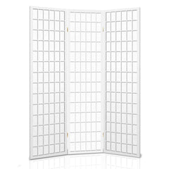 Artiss Room Divider Screen Wood Timber Dividers Fold Stand Wide White 3 Panel