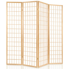 Artiss Room Divider Screen Wood Timber Dividers Fold Stand Wide Beige 6 Panel