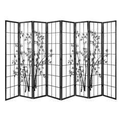 Artiss Room Divider Screen Privacy Dividers Pine Wood Stand Black White 8 Panel