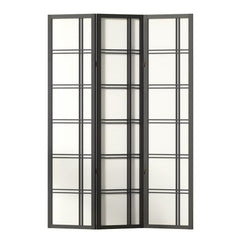 Artiss Room Divider Screen Privacy Wood Dividers Stand 3 Panel Nova Black