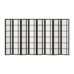 Artiss Room Divider Screen Privacy Wood Dividers Stand 8 Panel Nova Black