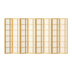 Artiss Room Divider Screen Privacy Wood Dividers Stand 8 Panel Nova Natural