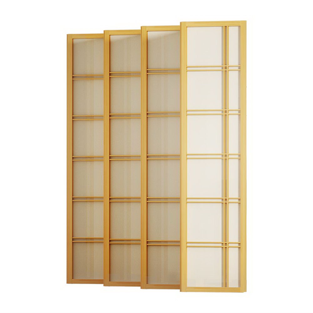 Artiss Room Divider Screen Privacy Wood Dividers Stand 8 Panel Nova Natural