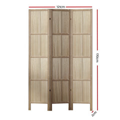 Artiss Jade Room Divider Screen Privacy Wood Dividers Stand 3 Panel Brown