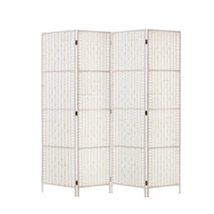 Artiss 4 Panel Room Divider Screen Privacy Timber Foldable Dividers Stand White