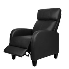 Artiss PU Leather Reclining Armchair - Black.