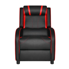Artiss Recliner Chair Gaming Racing Armchair Lounge Sofa Chairs Leather Black.