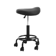 Artiss 2X Saddle Salon Stool Swivel Barber Chairs Bar Stools Hydraulic Lift PU