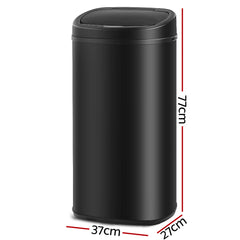 68L Motion Sensor Rubbish Bin - Black