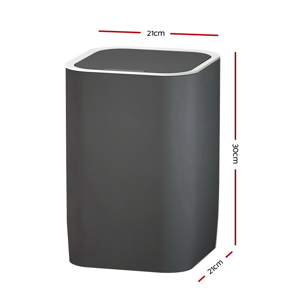 Devanti Sensor Bin Motion Automatic Rubbish Bins Waste Trash Can Ash Black 9L