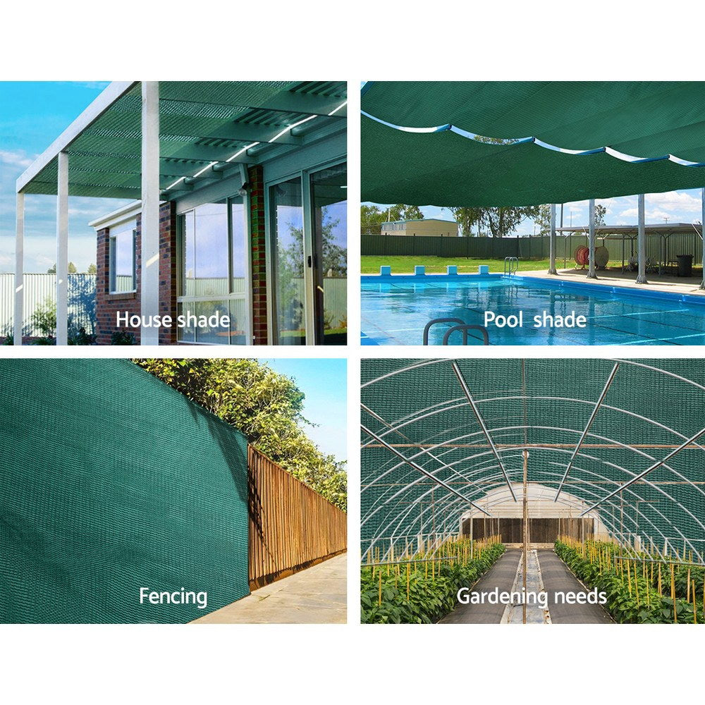 Instahut 1.83x20m 30% UV Shade Cloth Shadecloth Sail Garden Mesh Roll Outdoor Green