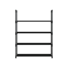 Artiss Shoe Rack Stackable Shelves 4 Tiers 55cm Shoes Storage Stand Black