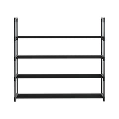 Artiss Shoe Rack Stackable 4 Tiers 80cm Shoes Shelves Storage Stand Black