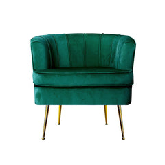 Artiss Armchair Lounge Accent Chair Armchairs Sofa Chairs Velvet Green Couch.