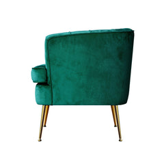 Artiss Armchair Lounge Accent Chair Armchairs Sofa Chairs Velvet Green Couch.